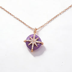 FAYE PURPLE AGATE Necklace
