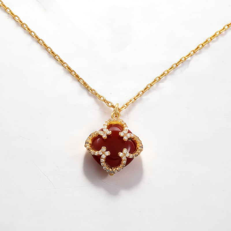 SYLVIA RED AGATE  Necklace