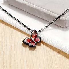 BUTTERFLY PINK ENAMEL Necklace