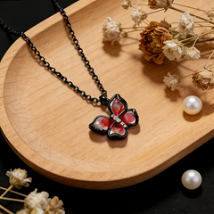 BUTTERFLY PINK ENAMEL Necklace