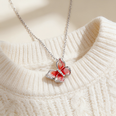 BUTTERFLY PINK ENAMEL Necklace