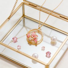 MINA ROUND FLOWER ENAMEL Necklace
