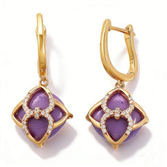 SILICA PURPLE AGATE Earrings