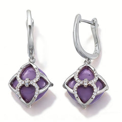 SILICA PURPLE AGATE Earrings