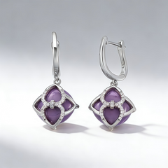 SILICA PURPLE AGATE Earrings