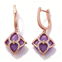 SILICA PURPLE AGATE Earrings
