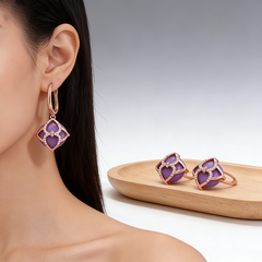 SILICA PURPLE AGATE Earrings