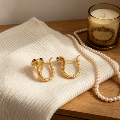 FEROCIOUS SNAKE Earrings/GOLD