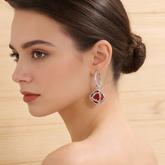 SILICA red agate Earrings