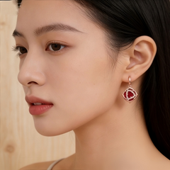 SILICA red agate Earrings