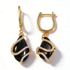 ANNA BLACK AGATE Earrings