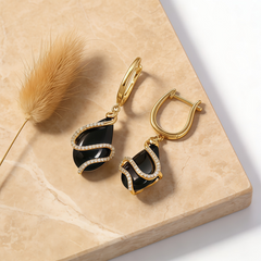 ANNA BLACK AGATE Earrings