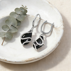 ANNA BLACK AGATE Earrings
