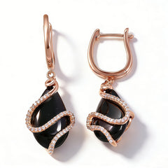 ANNA BLACK AGATE Earrings