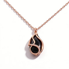 Michelle black agate Necklace