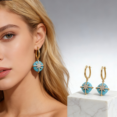 FAYE DYED TURQUOISE Earrings