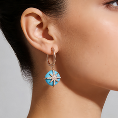 FAYE DYED TURQUOISE Earrings
