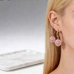 FAYE DYED PINK Earrings
