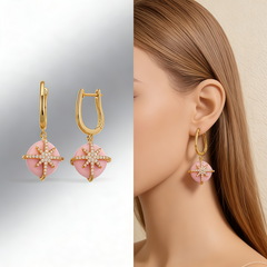FAYE DYED PINK Earrings