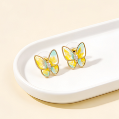 Stella butterfly enamel Earrings