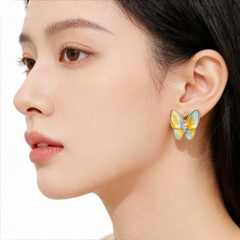 Stella butterfly enamel Earrings