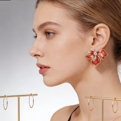 SASA FLOWER ENAMEL EAR