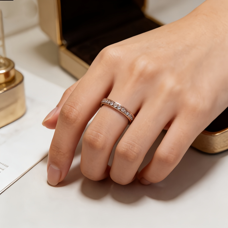 Dainty Gold CZ Ring/RSG Stainless Steel