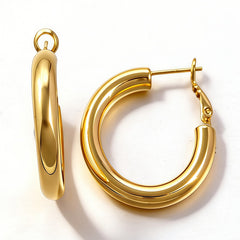 FALLYN Hoop huggie EAR/Gold