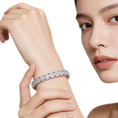 Maxi Cubic Zirconia Bracelet/Rhodium