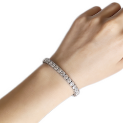 Maxi Cubic Zirconia Bracelet/Rhodium