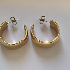 Huggie Hoops Earrings/Gold Stainless Steel