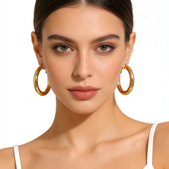 FALLYN Hoop huggie EAR/Gold