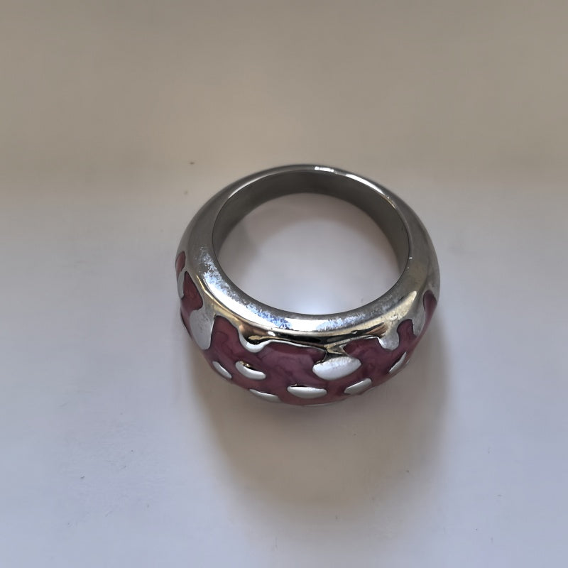 Berry Drop Ring/RHOD Stainless Steel