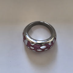 Berry Drop Ring/RHOD Stainless Steel