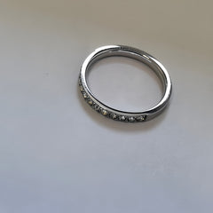 Eternity Cubic Zirconia Ring/Stainless Stee