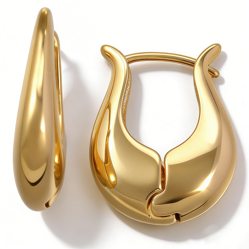 ELAINA Hoop huggie EAR/Gold