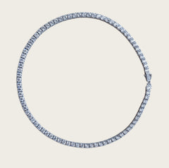 Maxi Cubic Zirconia Necklace/Rhodium
