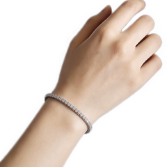 Mini Cubic Zirconia Bracelet/Rhodium