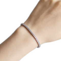 Mini Cubic Zirconia Bracelet/Rhodium