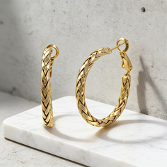 SIMO Hoop huggie EAR/Gold