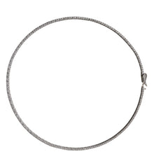 Mini Cubic Zirconia Necklace/Rhodium