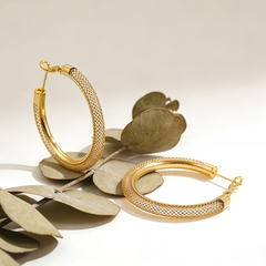 PRESTON Hoop huggie EAR/Gold