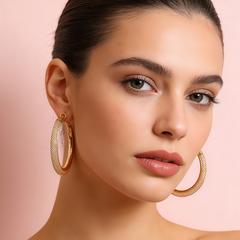 PRESTON Hoop huggie EAR/Gold