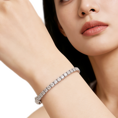 Midi Cubic Zirconia Bracelet/Rhodium