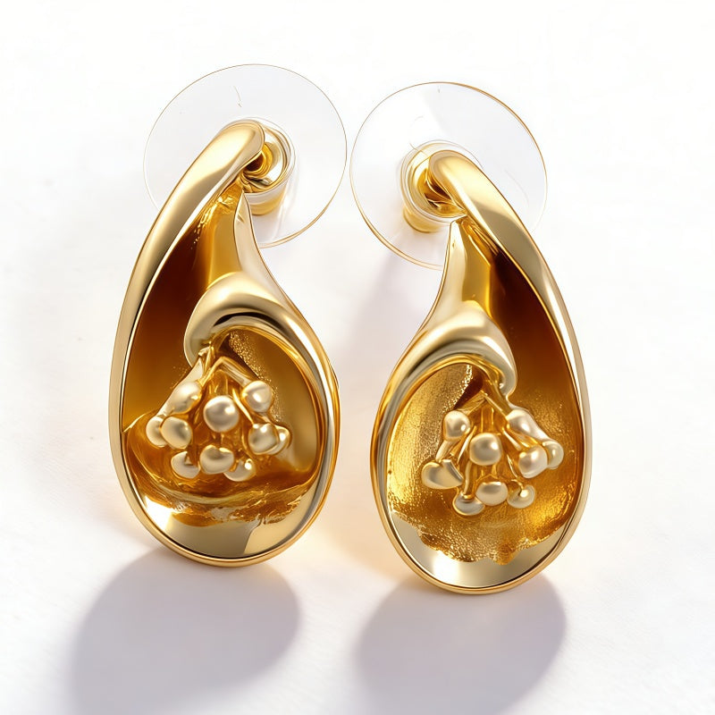 IRREGULAR Hoop huggie EAR/Gold