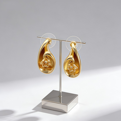 IRREGULAR Hoop huggie EAR/Gold