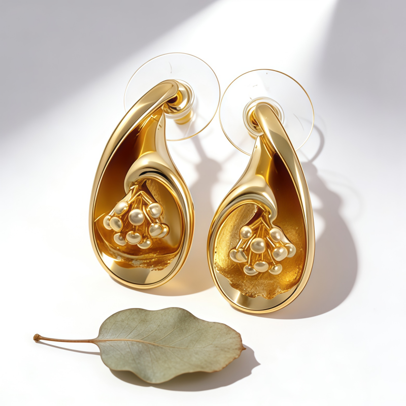 IRREGULAR Hoop Earrings/Gold