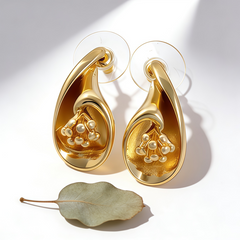 IRREGULAR Hoop huggie EAR/Gold