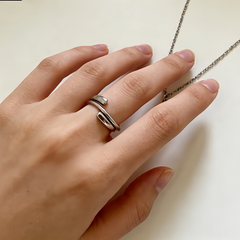 Triple Twist Ring/Stainless Steel