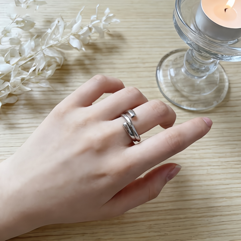 Triple Twist Ring/Stainless Steel